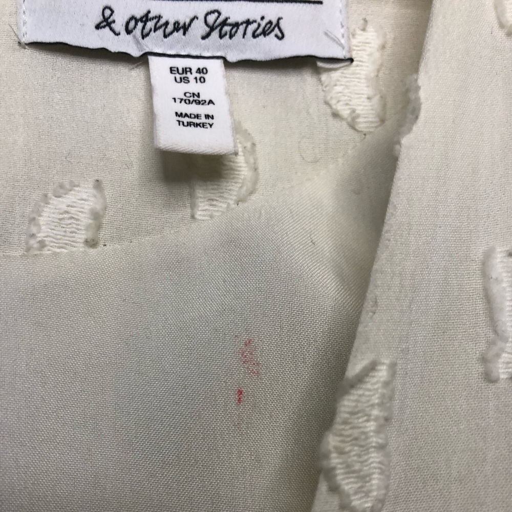 And Other Stories Dotted Low Cut Midi Dress - Picture 6 of 8